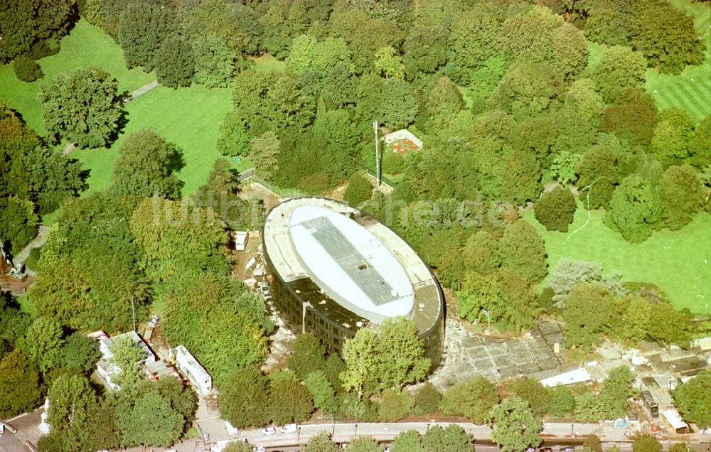 Berlin-Tiergarten aus der Vogelperspektive: Neubau des Bundespräsidialamtes im Tiergarten.