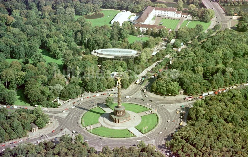 Berlin-Tiergarten von oben - Neubau des Bundespräsidialamtes im Tiergarten.