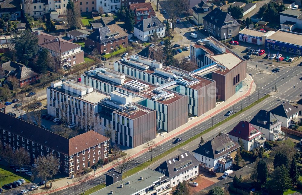 Luftaufnahme Bottrop - Neubau des Campus der Fachhochschule - Hochschule Ruhr West in Bottrop im Bundesland Nordrhein-Westfalen