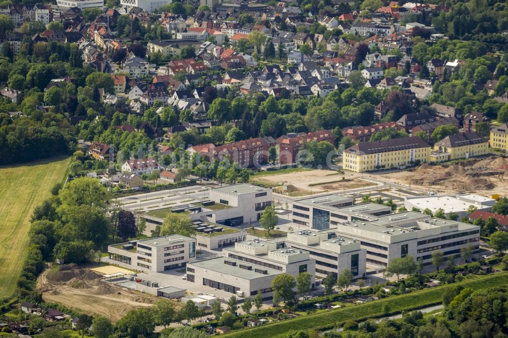 Luftaufnahme Hamm - Neubau des Campus der Hochschule Hamm-Lippstadt in Hamm im Bundesland Nordrhein-Westfalen