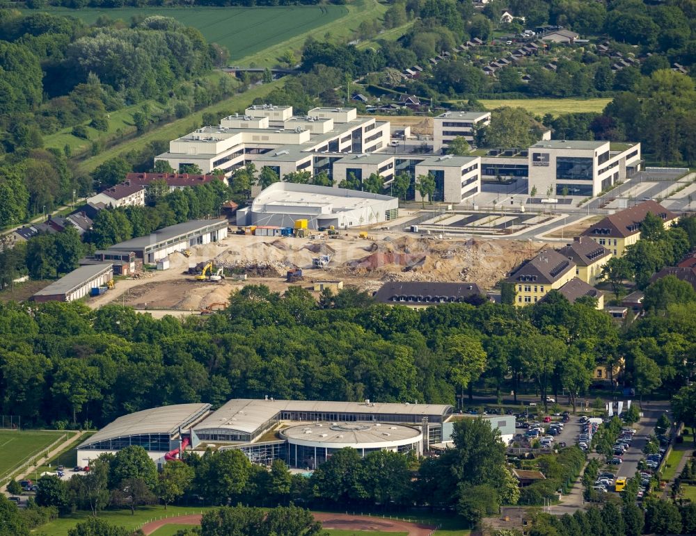 Luftaufnahme Hamm - Neubau des Campus der Hochschule Hamm-Lippstadt in Hamm im Bundesland Nordrhein-Westfalen