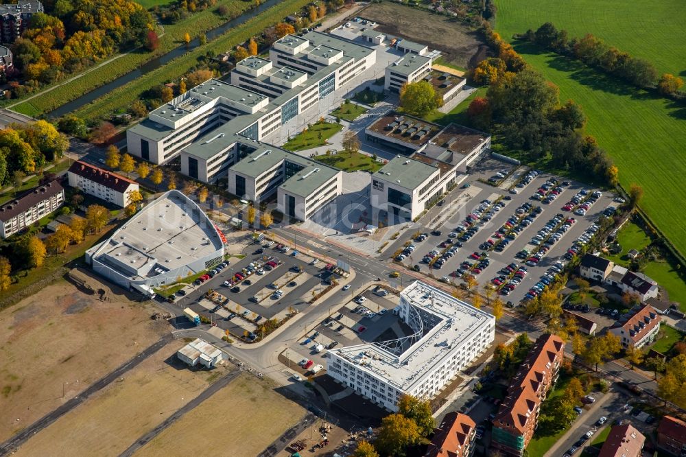 Hamm von oben - Neubau des Campus der Hochschule Hamm-Lippstadt in Hamm im Bundesland Nordrhein-Westfalen