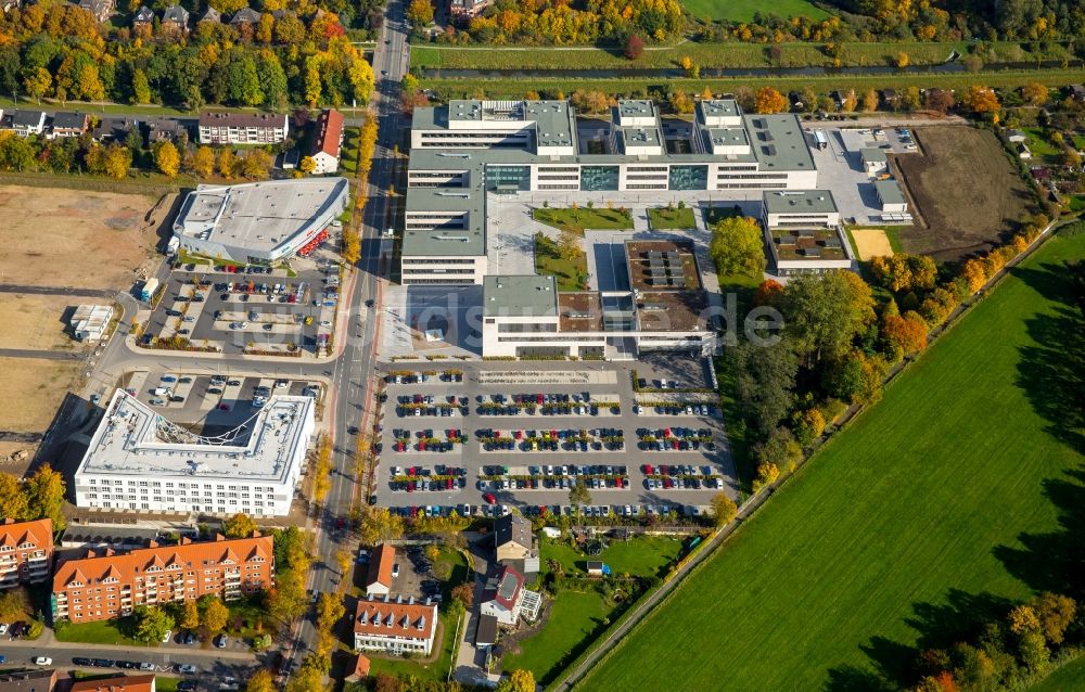 Luftbild Hamm - Neubau des Campus der Hochschule Hamm-Lippstadt in Hamm im Bundesland Nordrhein-Westfalen