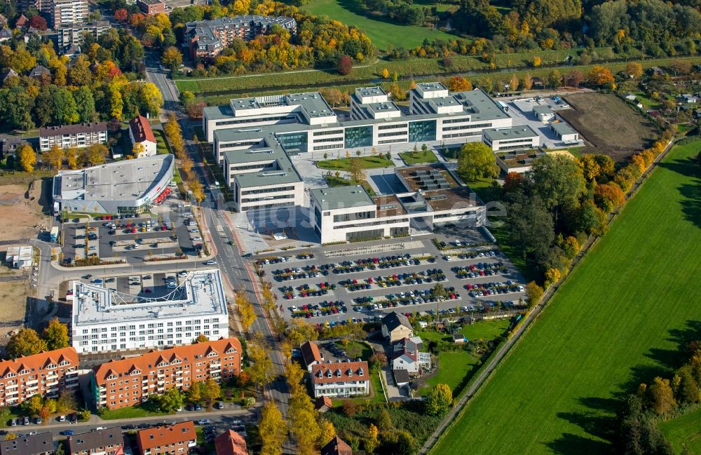 Hamm aus der Vogelperspektive: Neubau des Campus der Hochschule Hamm-Lippstadt in Hamm im Bundesland Nordrhein-Westfalen