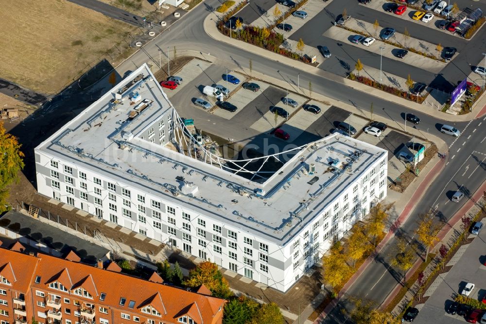 Hamm aus der Vogelperspektive: Neubau des Campus der Hochschule Hamm-Lippstadt in Hamm im Bundesland Nordrhein-Westfalen