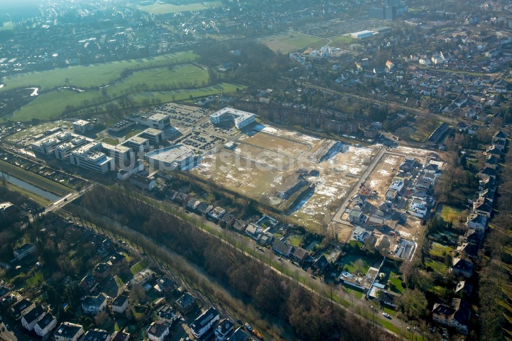 Hamm aus der Vogelperspektive: Neubau des Campus der Hochschule Hamm-Lippstadt in Hamm im Bundesland Nordrhein-Westfalen