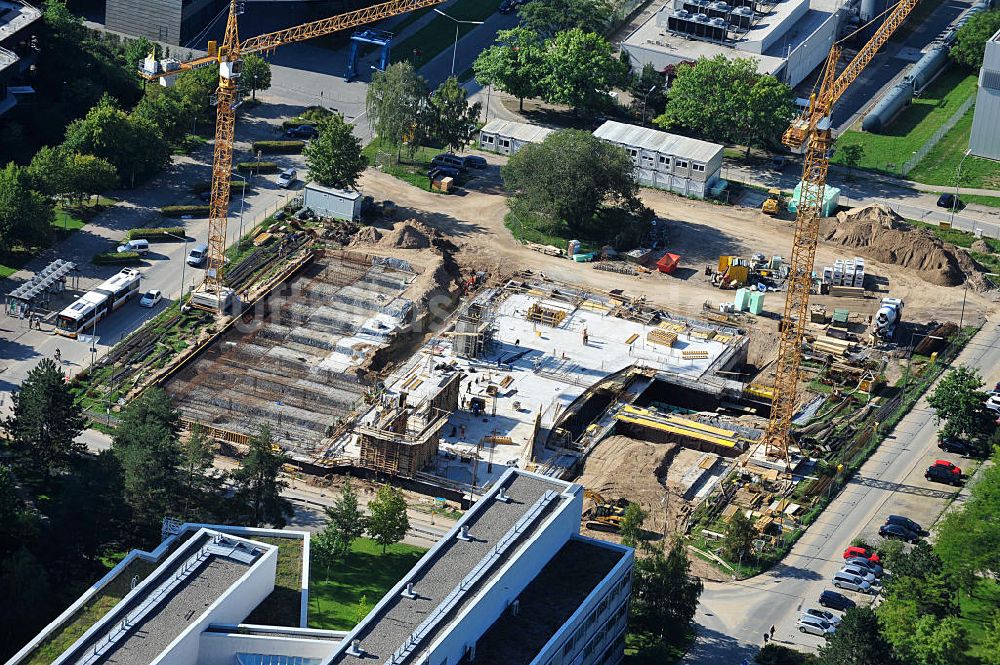 Luftbild Darmstadt - Neubau auf dem Campus Lichtwiese der TU Darmstadt