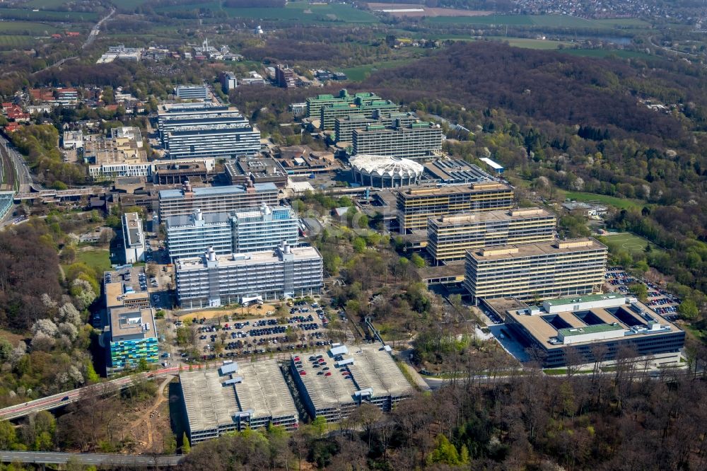 Luftbild Bochum - Neubau am Campus der RUB Ruhr-Universität Bochum im Bundesland Nordrhein-Westfalen