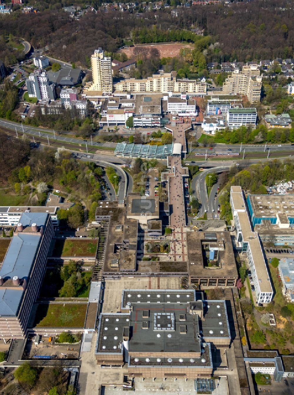 Luftbild Bochum - Neubau am Campus der RUB Ruhr-Universität Bochum im Bundesland Nordrhein-Westfalen