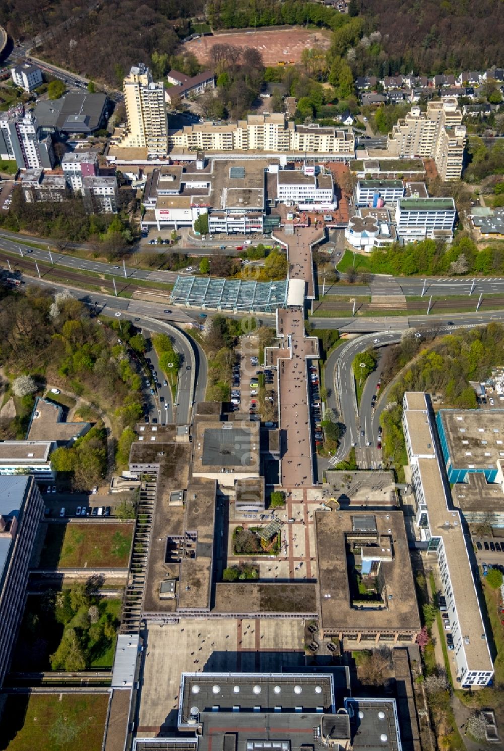 Luftbild Bochum - Neubau am Campus der RUB Ruhr-Universität Bochum im Bundesland Nordrhein-Westfalen