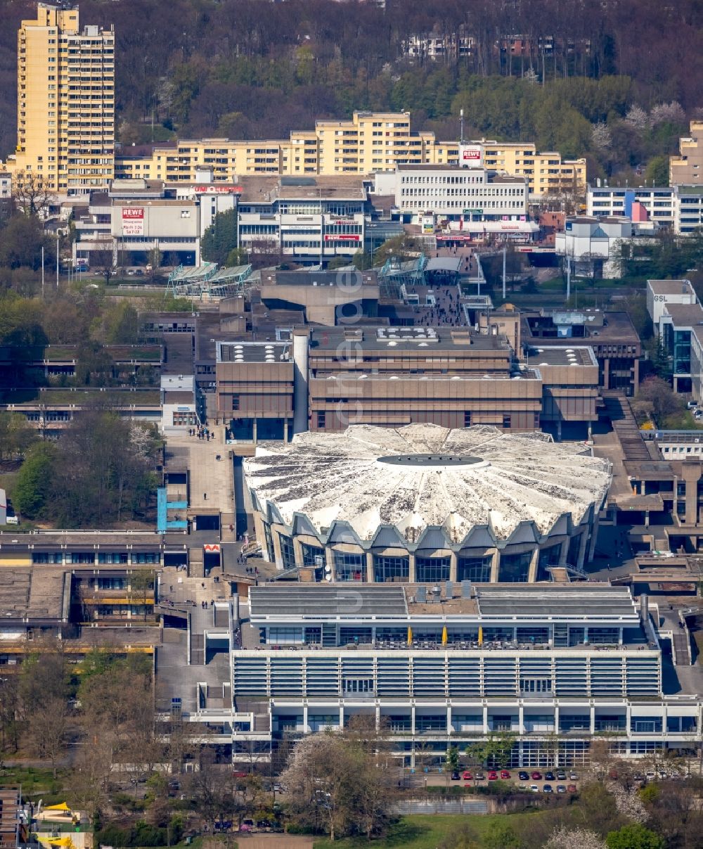 Luftaufnahme Bochum - Neubau am Campus der RUB Ruhr-Universität Bochum im Bundesland Nordrhein-Westfalen