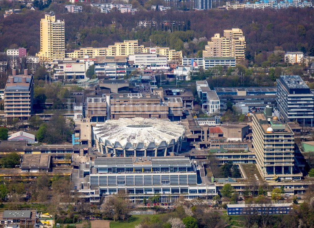 Luftaufnahme Bochum - Neubau am Campus der RUB Ruhr-Universität Bochum im Bundesland Nordrhein-Westfalen