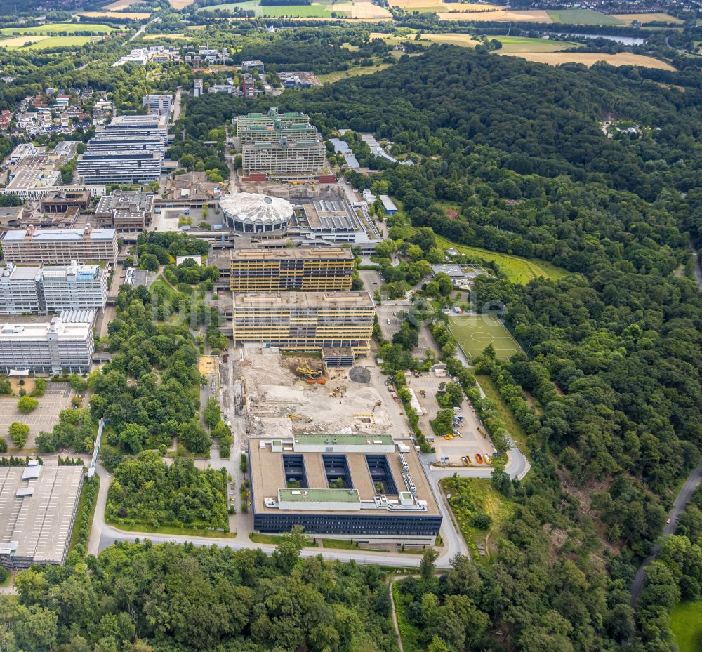 Luftbild Bochum - Neubau am Campus der RUB Ruhr-Universität Bochum im Bundesland Nordrhein-Westfalen