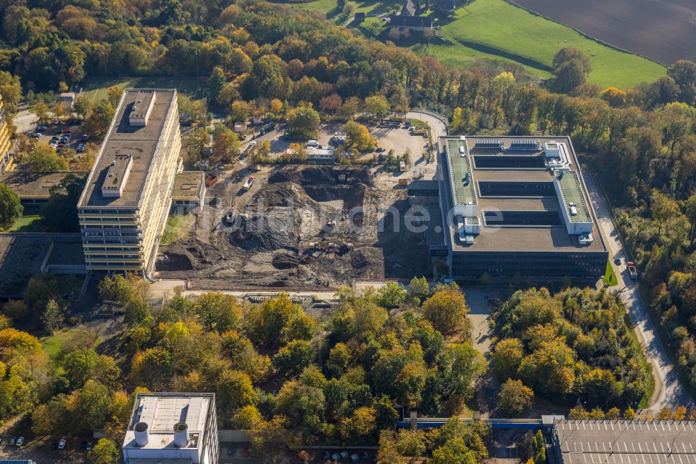 Luftbild Bochum - Neubau am Campus der RUB Ruhr-Universität Bochum im Bundesland Nordrhein-Westfalen