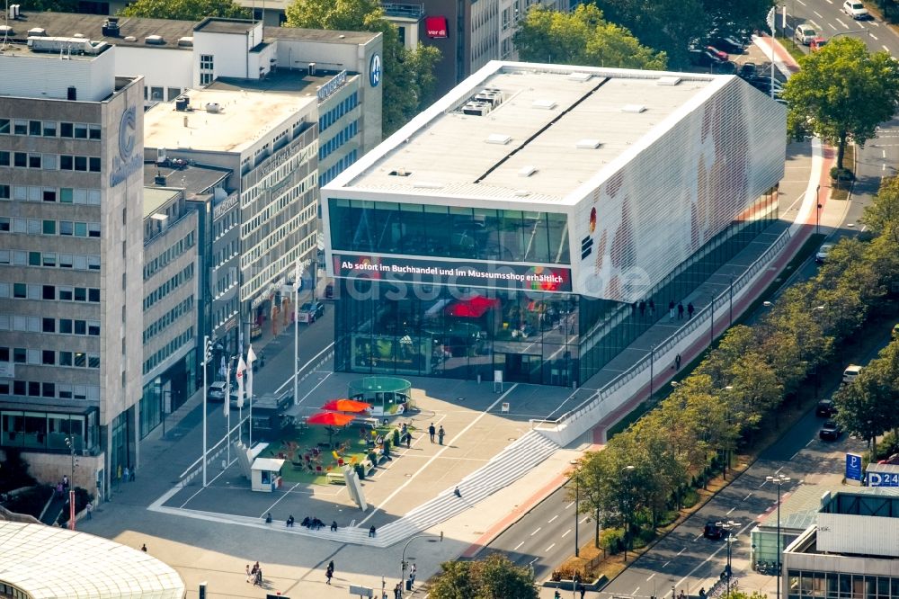 Dortmund aus der Vogelperspektive: Neubau des Deutschen Fußballmuseums in Dortmund im Bundesland Nordrhein-Westfalen