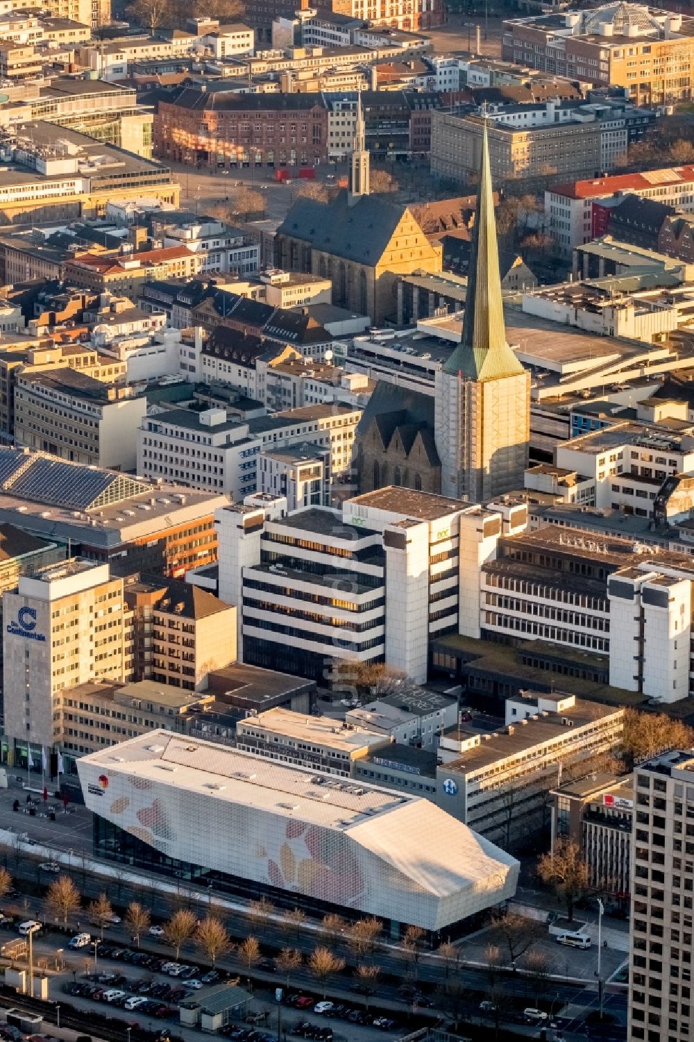 Dortmund aus der Vogelperspektive: Neubau des Deutschen Fußballmuseums in Dortmund im Bundesland Nordrhein-Westfalen