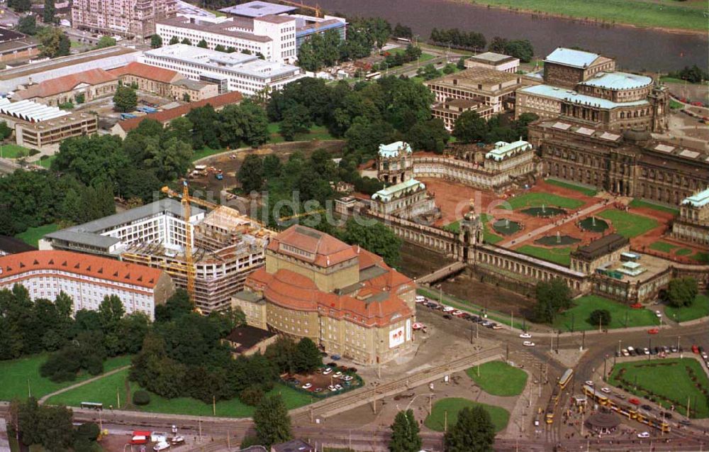 Dresden von oben - Neubau Dresdner Bank / Dresden