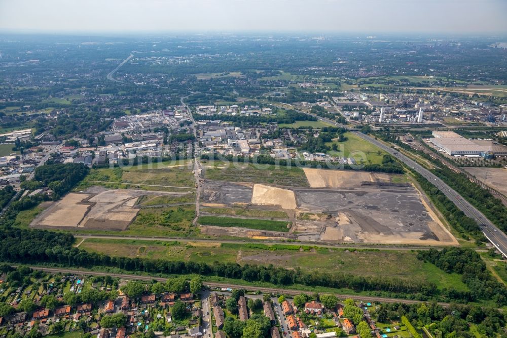 Luftaufnahme Oberhausen - Neubau des Edeka-Zentrallagers im Gewerbegebiet Weierheide in Oberhausen im Bundesland Nordrhein-Westfalen, Deutschland