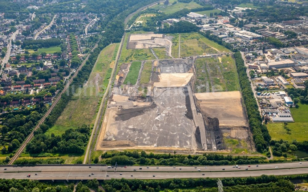 Oberhausen aus der Vogelperspektive: Neubau des Edeka-Zentrallagers im Gewerbegebiet Weierheide in Oberhausen im Bundesland Nordrhein-Westfalen, Deutschland