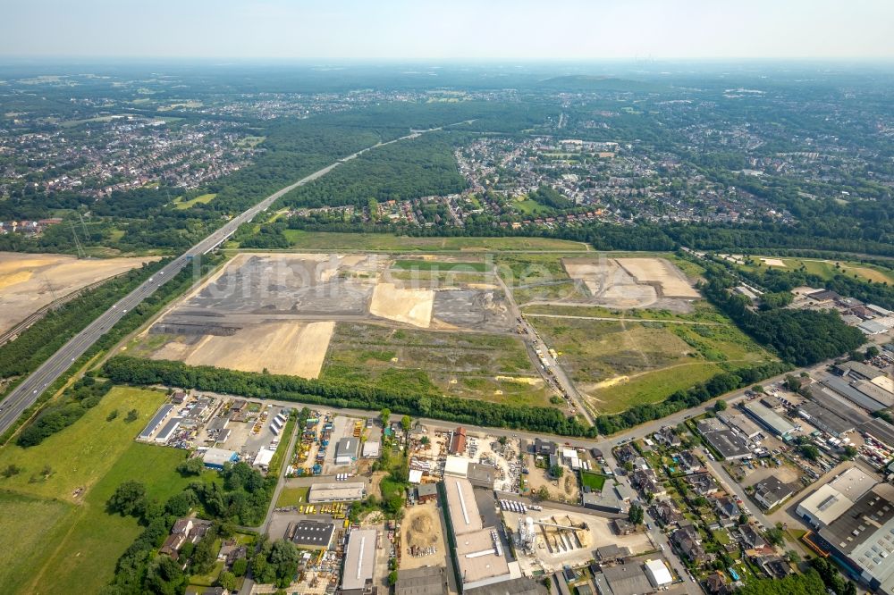 Luftaufnahme Oberhausen - Neubau des Edeka-Zentrallagers im Gewerbegebiet Weierheide in Oberhausen im Bundesland Nordrhein-Westfalen, Deutschland