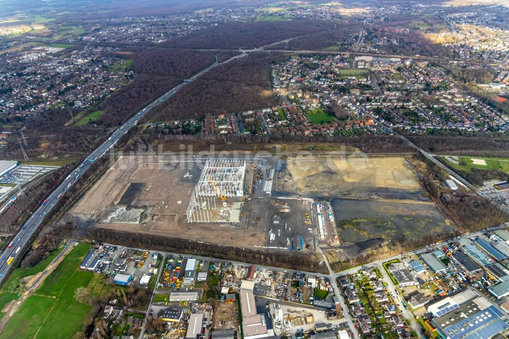 Luftbild Oberhausen - Neubau des Edeka-Zentrallagers im Gewerbegebiet Weierheide in Oberhausen im Bundesland Nordrhein-Westfalen, Deutschland