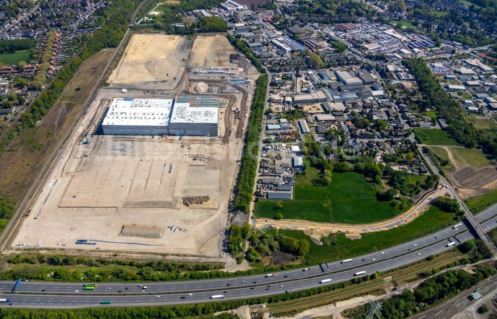 Oberhausen aus der Vogelperspektive: Neubau des Edeka-Zentrallagers im Gewerbegebiet Weierheide in Oberhausen im Bundesland Nordrhein-Westfalen, Deutschland