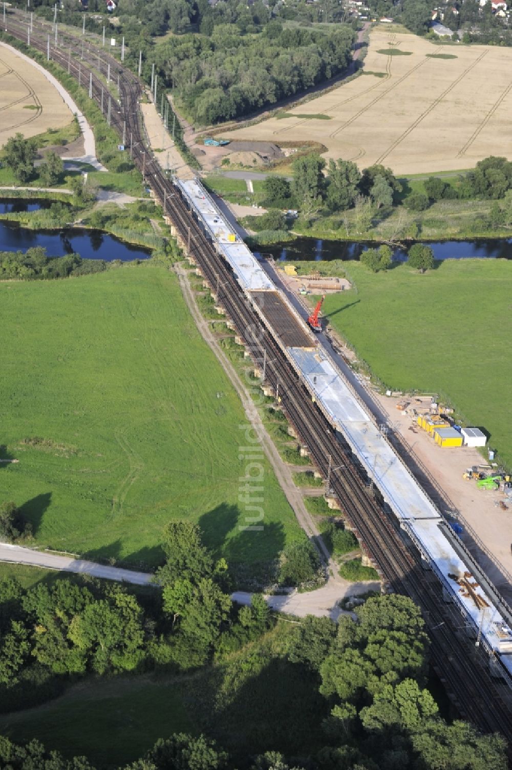 Luftbild Biederitz - Neubau der Ehlebrücke bei Biederitz im Bundesland Sachsen-Anhalt