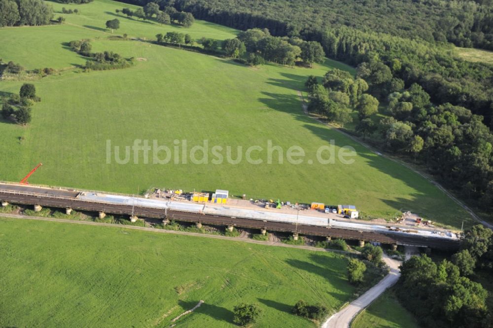 Biederitz von oben - Neubau der Ehlebrücke bei Biederitz im Bundesland Sachsen-Anhalt