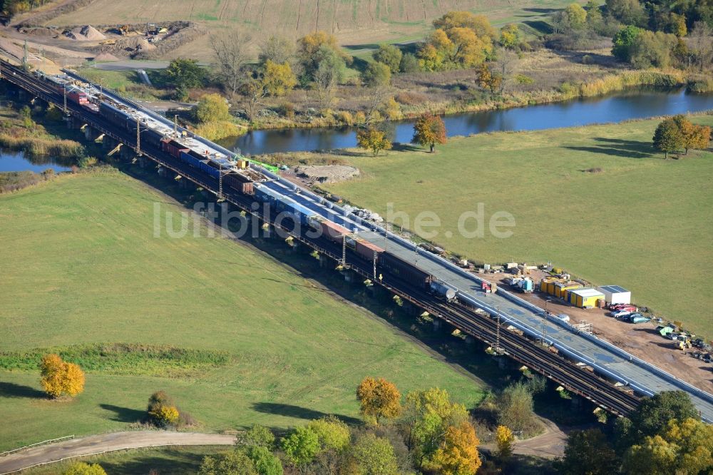 Biederitz aus der Vogelperspektive: Neubau der Ehlebrücke bei Biederitz im Bundesland Sachsen-Anhalt