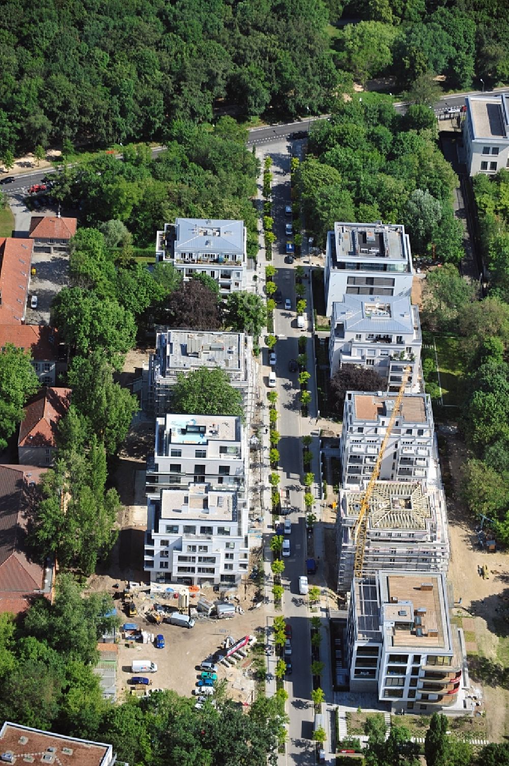 Berlin aus der Vogelperspektive: Neubau von Eigentumswohnungen in Berlin / Tiergarten im Bundesland Berlin