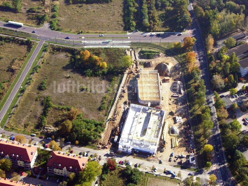 Luftbild Potsdam - Neubau einer Einkaufshalle