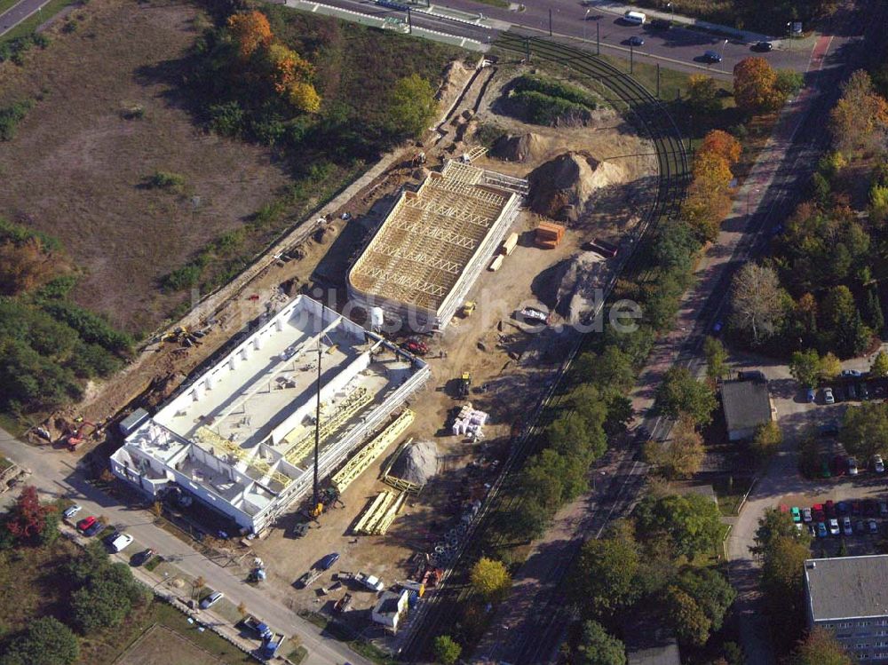 Luftaufnahme Potsdam - Neubau einer Einkaufshalle