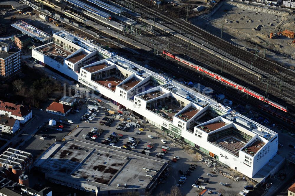 Luftbild München-Pasing - Neubau des Einkaufszentrums Pasing Arcaden in München-Pasing