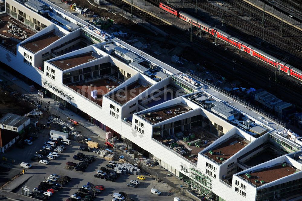 Luftaufnahme München-Pasing - Neubau des Einkaufszentrums Pasing Arcaden in München-Pasing