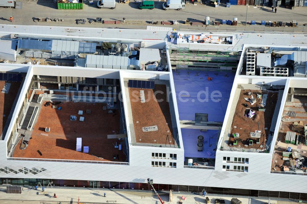 München-Pasing von oben - Neubau des Einkaufszentrums Pasing Arcaden in München-Pasing