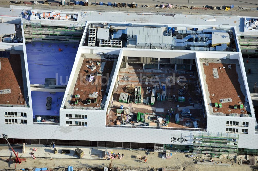 München-Pasing aus der Vogelperspektive: Neubau des Einkaufszentrums Pasing Arcaden in München-Pasing