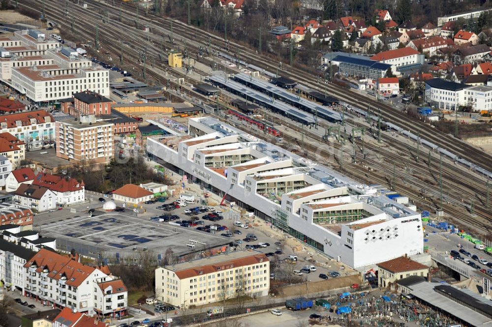 Luftaufnahme München-Pasing - Neubau des Einkaufszentrums Pasing Arcaden in München-Pasing