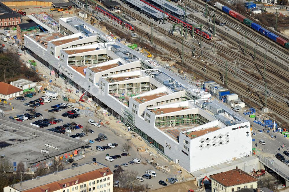 Luftaufnahme München-Pasing - Neubau des Einkaufszentrums Pasing Arcaden in München-Pasing