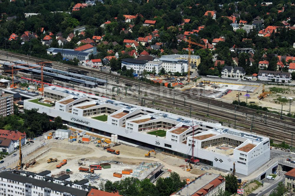 Luftaufnahme München Pasing - Neubau des Einkaufszentrums Pasing Arcaden in München-Pasing