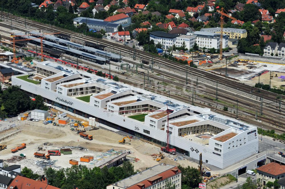 München Pasing von oben - Neubau des Einkaufszentrums Pasing Arcaden in München-Pasing