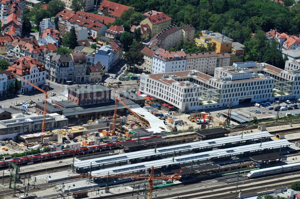 Luftbild München Pasing - Neubau des Einkaufszentrums Pasing Arcaden in München-Pasing