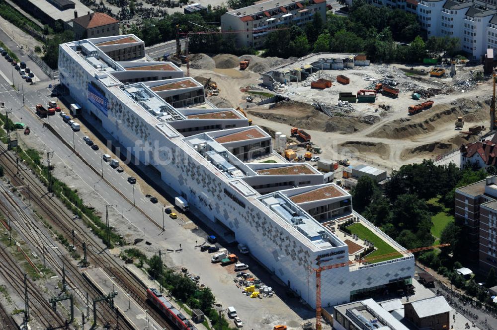 Luftaufnahme München Pasing - Neubau des Einkaufszentrums Pasing Arcaden in München-Pasing