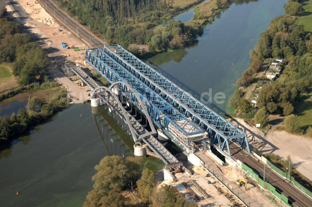 Luftbild RATHENOW - Neubau der Eisenbahnüberführung Havelbrücke Rathenow