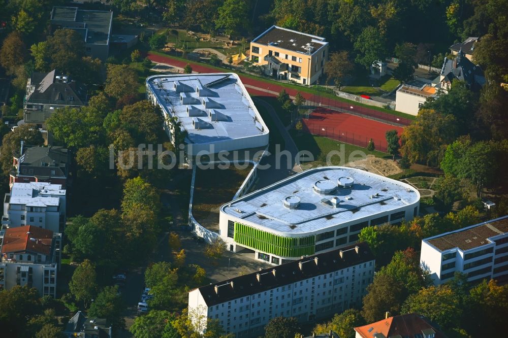 Luftbild Leipzig - Neubau der Erich-Kästner-Schule in Leipzig im Bundesland Sachsen