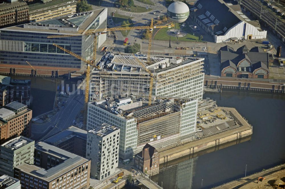 Hamburg von oben - Neubau Ericus-Contor und Spiegel-Hauptsitz Hamburg