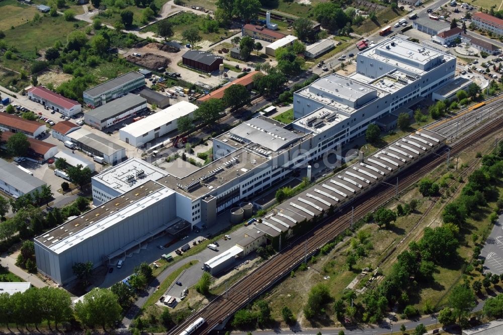 Luftbild Oranienburg - Neubau und Erweiterungsbau der Takeda GmbH an der Lehnitzstraße in Oranienburg im Bundesland Brandenburg