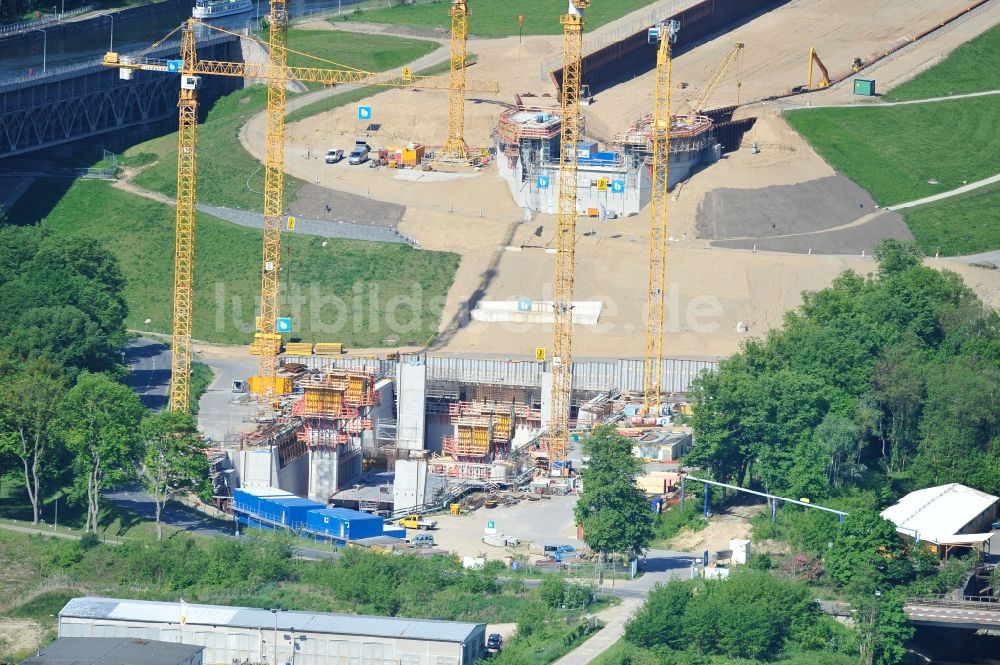 Luftbild Niederfinow - Neubau und Erweiterungsbaustelle am Schiffshebewerk Niederfinow