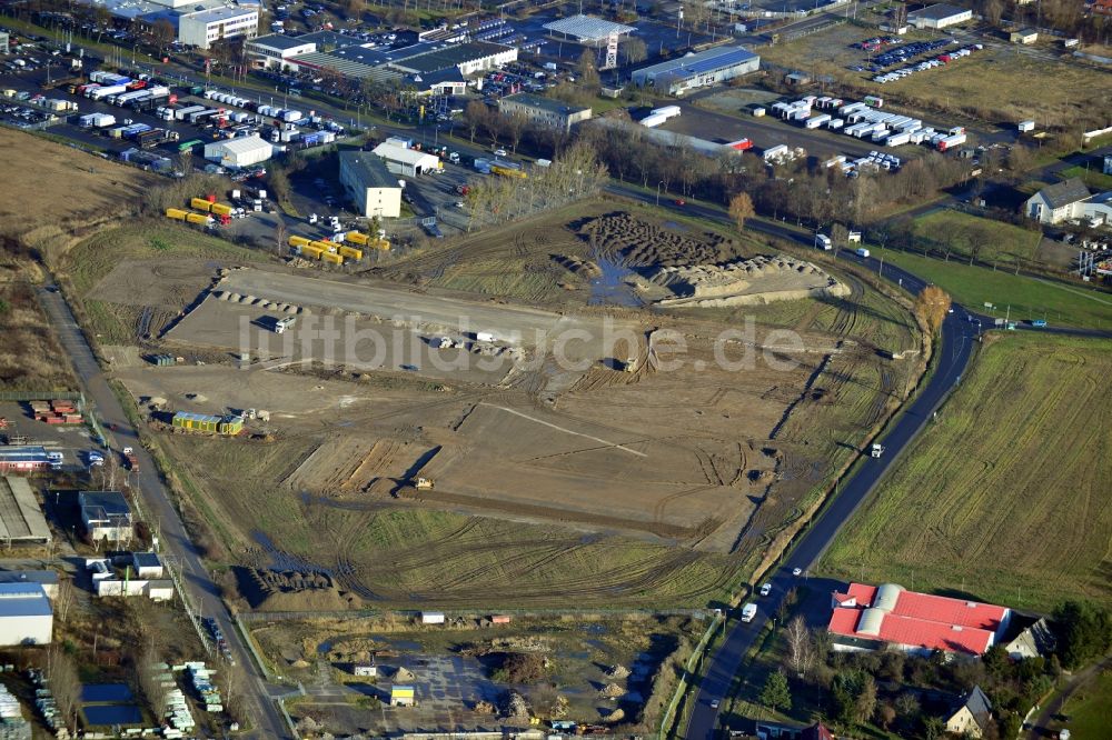 Hoppegarten aus der Vogelperspektive: Neubau der Europazentrale Clinton in Hoppegarten im Bundesland Brandenburg.