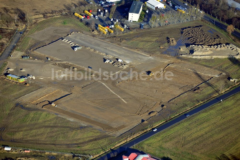 Luftaufnahme Hoppegarten - Neubau der Europazentrale Clinton in Hoppegarten im Bundesland Brandenburg.