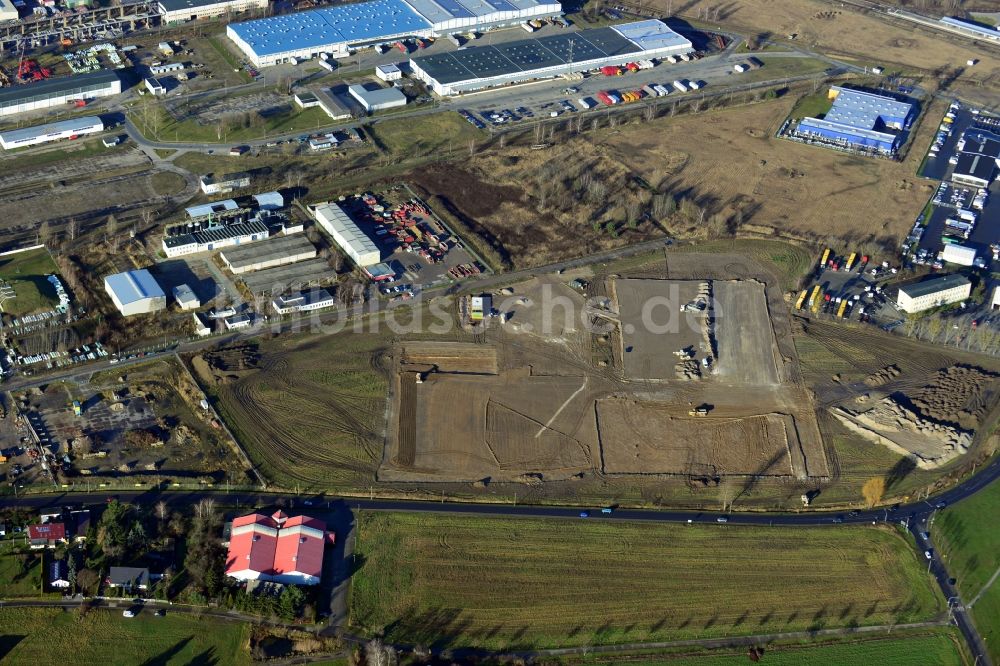 Hoppegarten aus der Vogelperspektive: Neubau der Europazentrale Clinton in Hoppegarten im Bundesland Brandenburg.